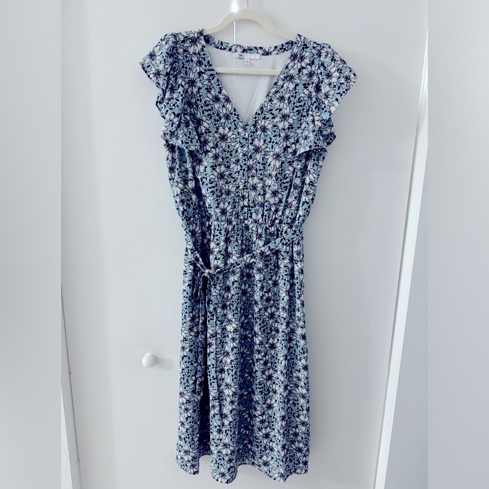 DR2 | Floral Tie-Waist Midi Dress